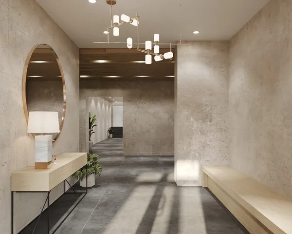 a bathroom with a sink a large mirror and a shower