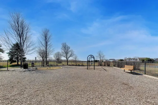 a view of a park with slide