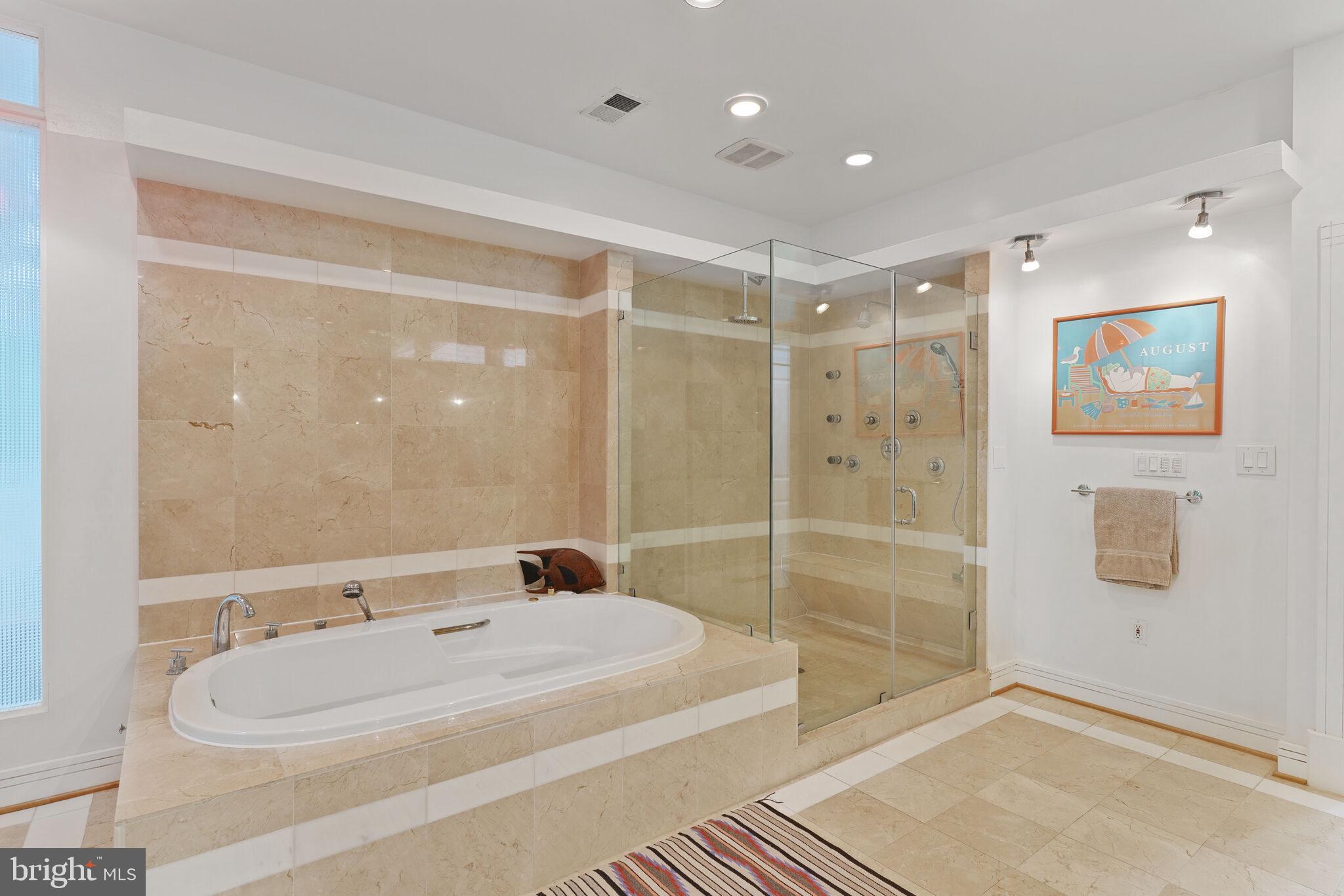 2807 Chesterfield Place Northwest Washington, DC 20008 - Photo 26 of 46 Primary Bathroom | shower and separate soaking tub