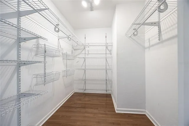 a view of a walk in closet