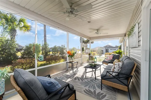 a outdoor living space with furniture