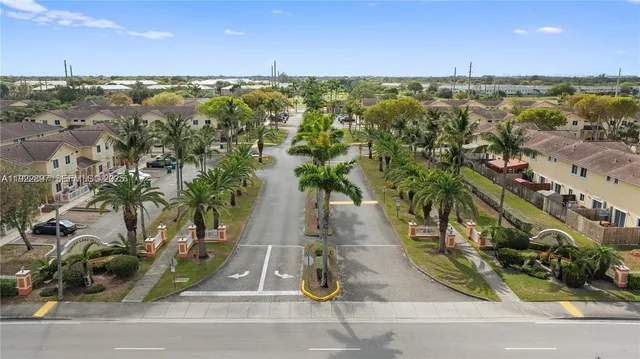 an aerial view of multiple house