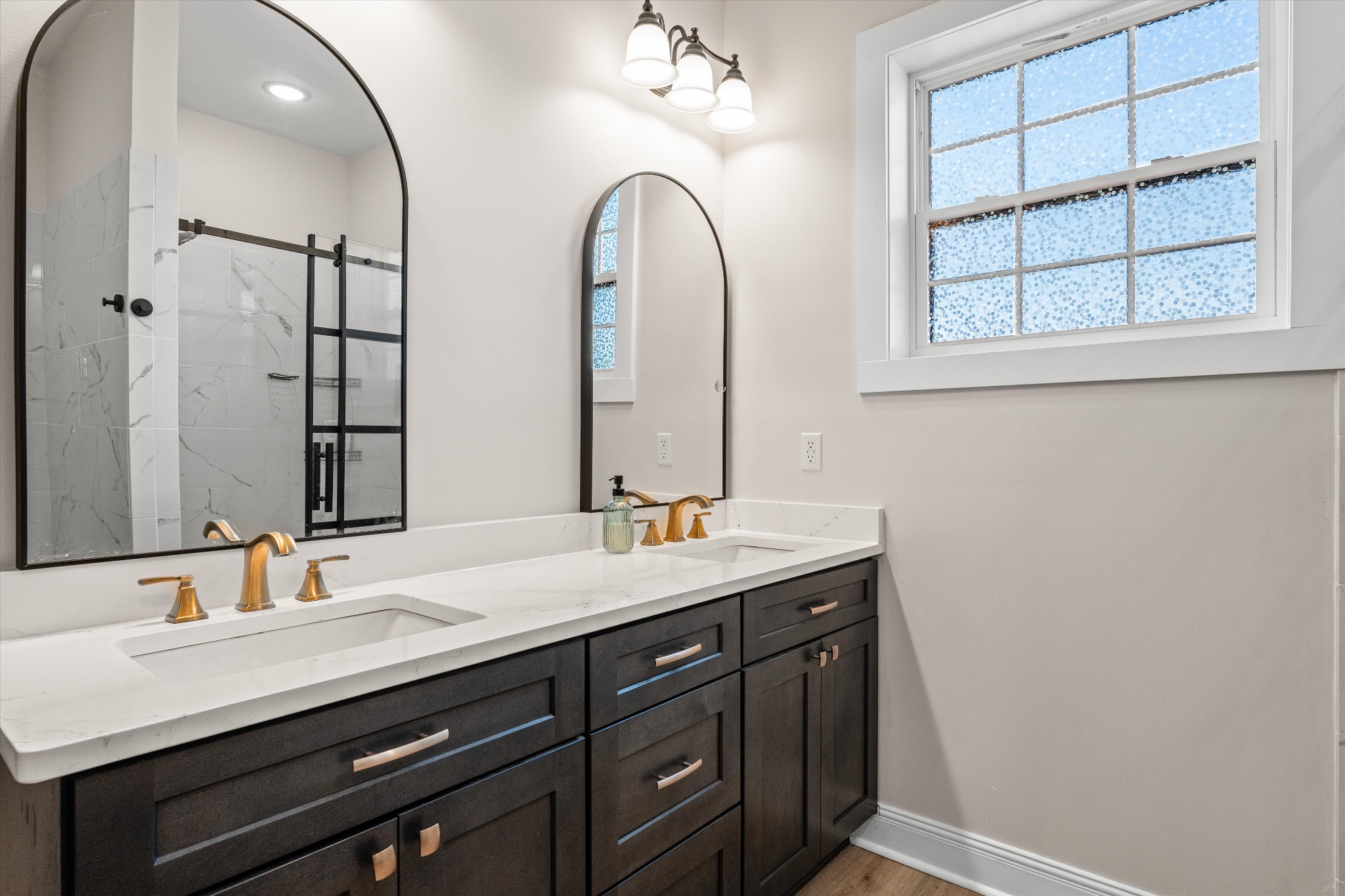 5195 Pleasant View Road Morrison, TN 37357 - Photo 24 of 45 a bathroom with a double vanity sink and a mirror