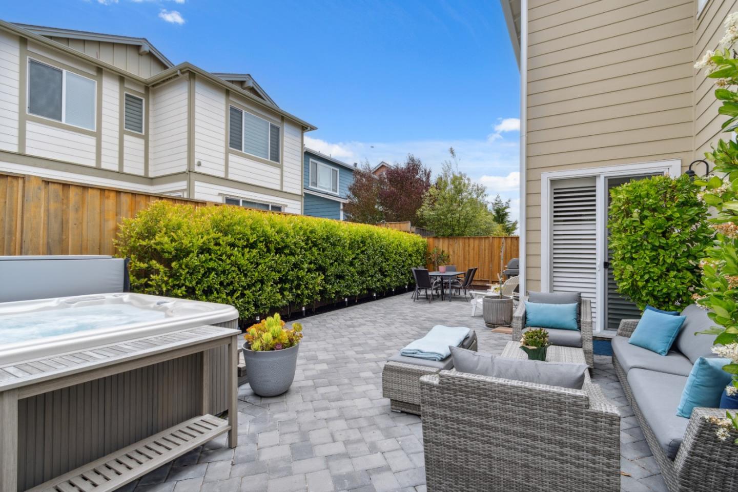2610 Lighthouse Lane Marina, CA 93933 - Photo 37 of 43 a view of a patio with couches table and chairs and potted plants