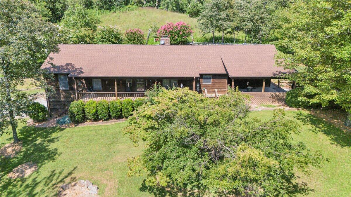 3737 Bore Auger Road Blue Ridge, VA 24064 - Photo 5 of 100 an aerial view of a house with a yard and potted plants