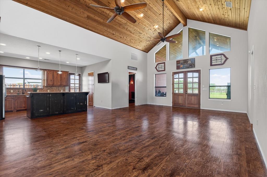 611 Mohawk Street Tioga, TX 76271 - Photo 36 of 37 Open floor plan with soaring wood ceilings