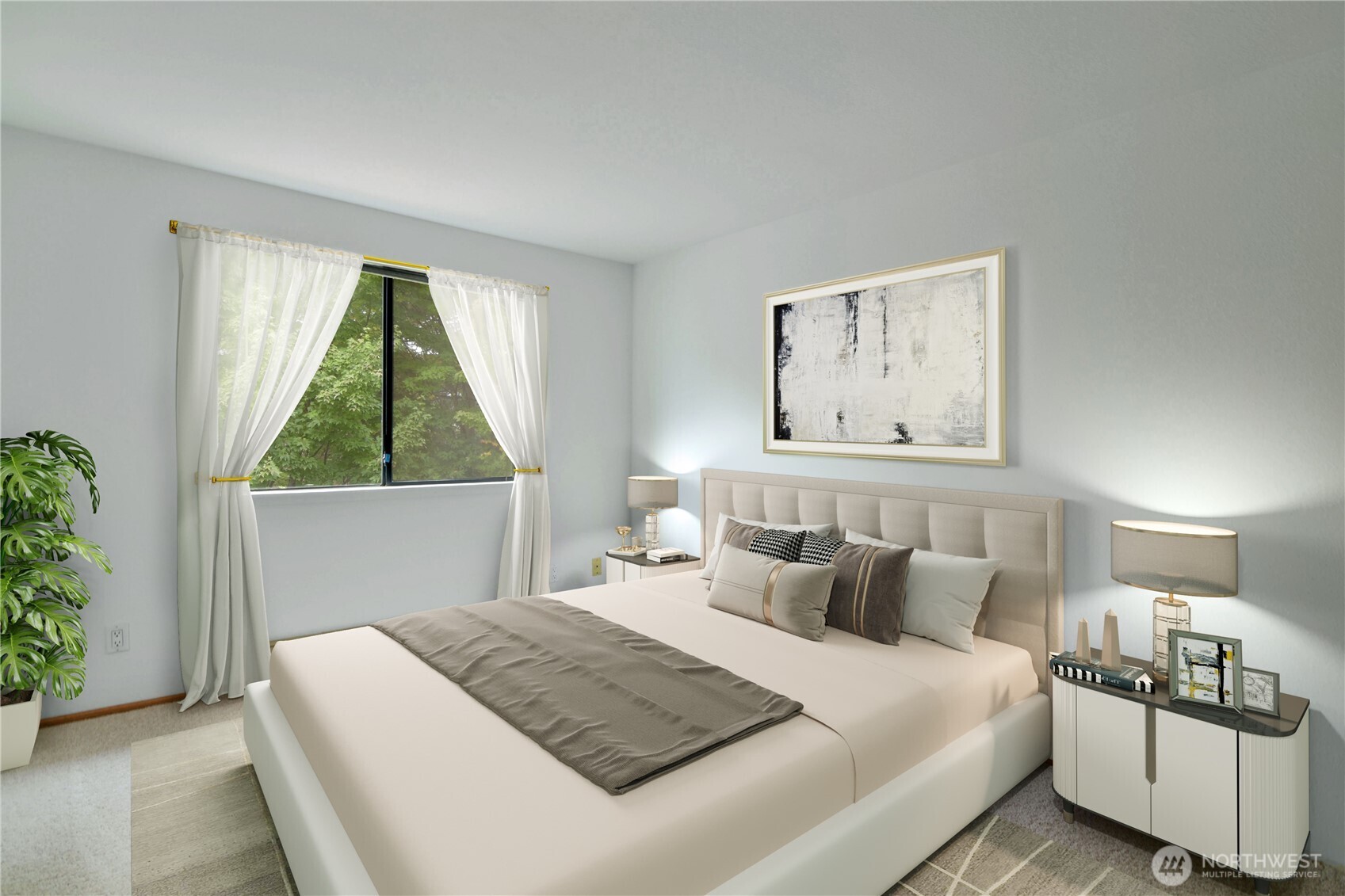 700 North 160th Street, Unit A314 Shoreline, WA 98133 - Photo 14 of 22 a bedroom with a bed and a window