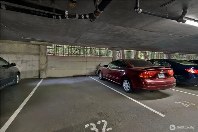 a view of a car parking