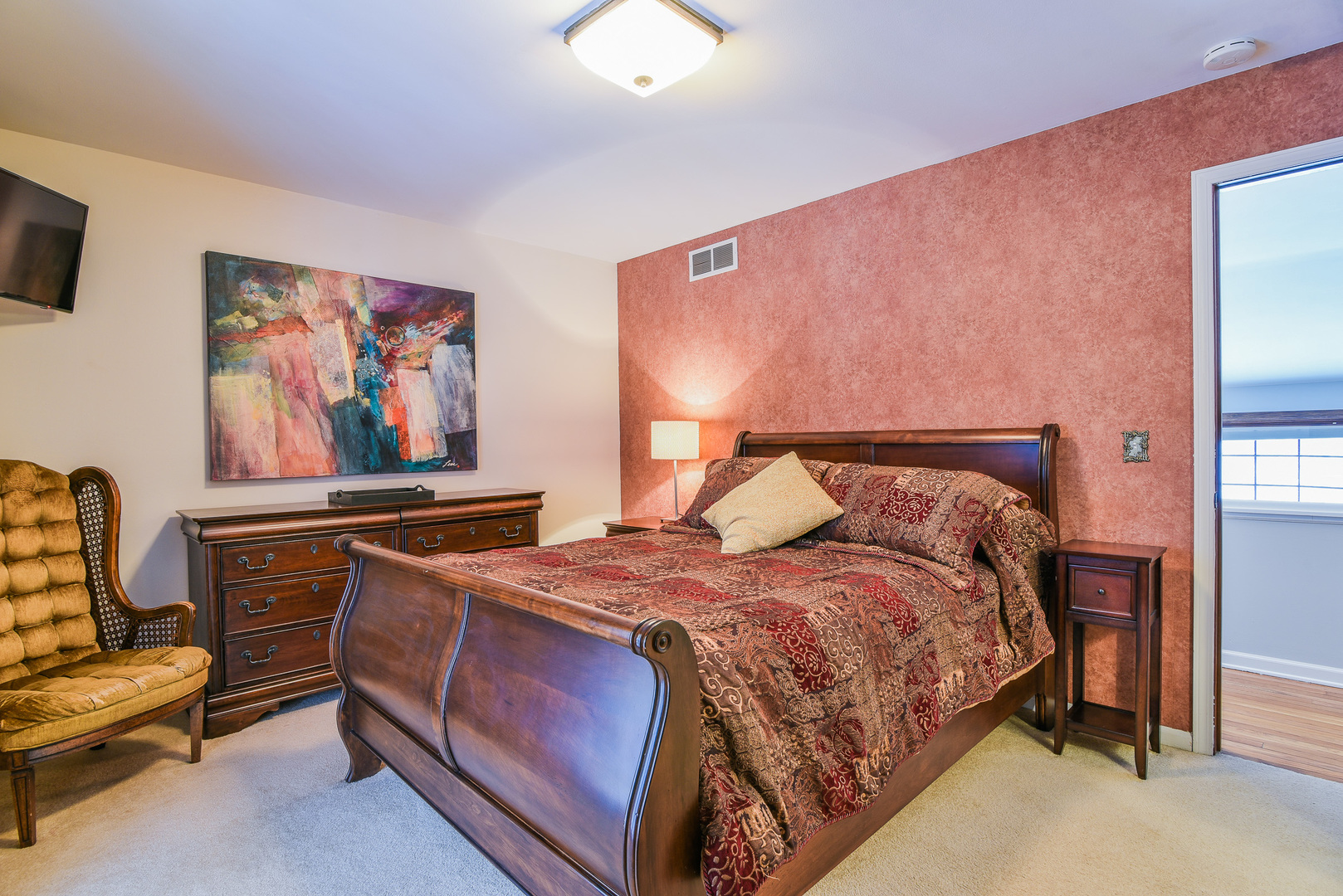 41W417 Farview Road Elburn, IL 60119 - Photo 23 of 29 a bedroom with a bed and a painting on the wall