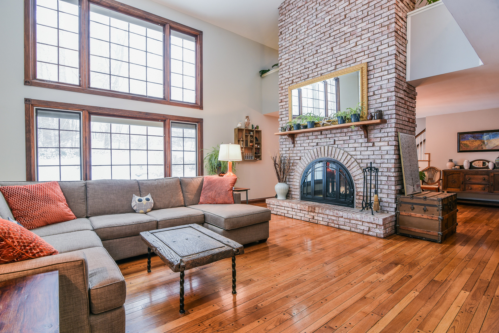 41W417 Farview Road Elburn, IL 60119 - Photo 5 of 29 a living room with furniture flat screen tv and a fireplace