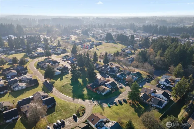 an aerial view of city