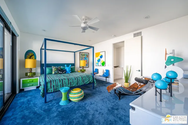 a store room with lots of books and a table