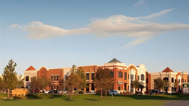 a view of a building with a street view