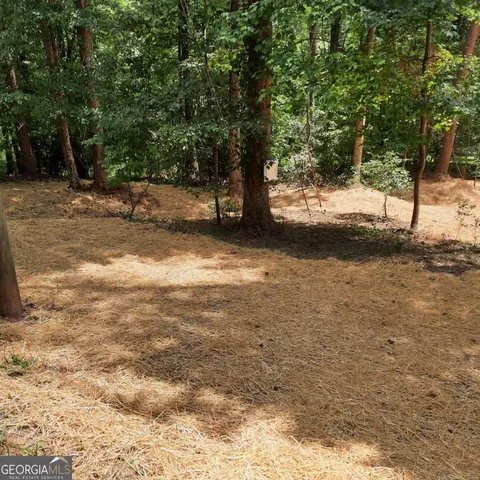 a view of a yard with a tree