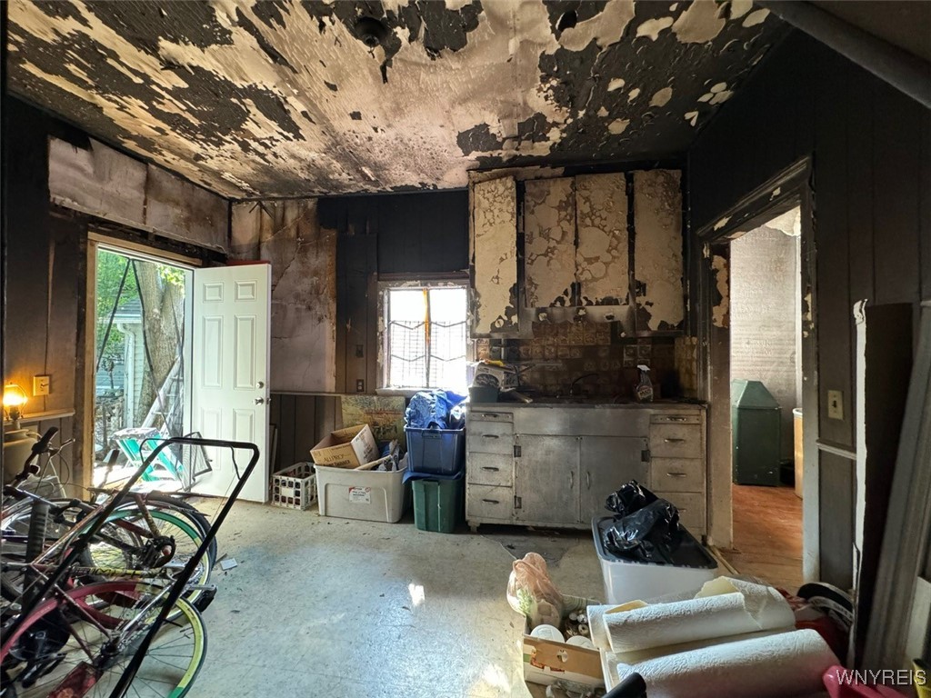 431 Normal Avenue Buffalo, NY 14213 - Photo 20 of 29 Kitchen has smoke damage from a fire 10 years ago