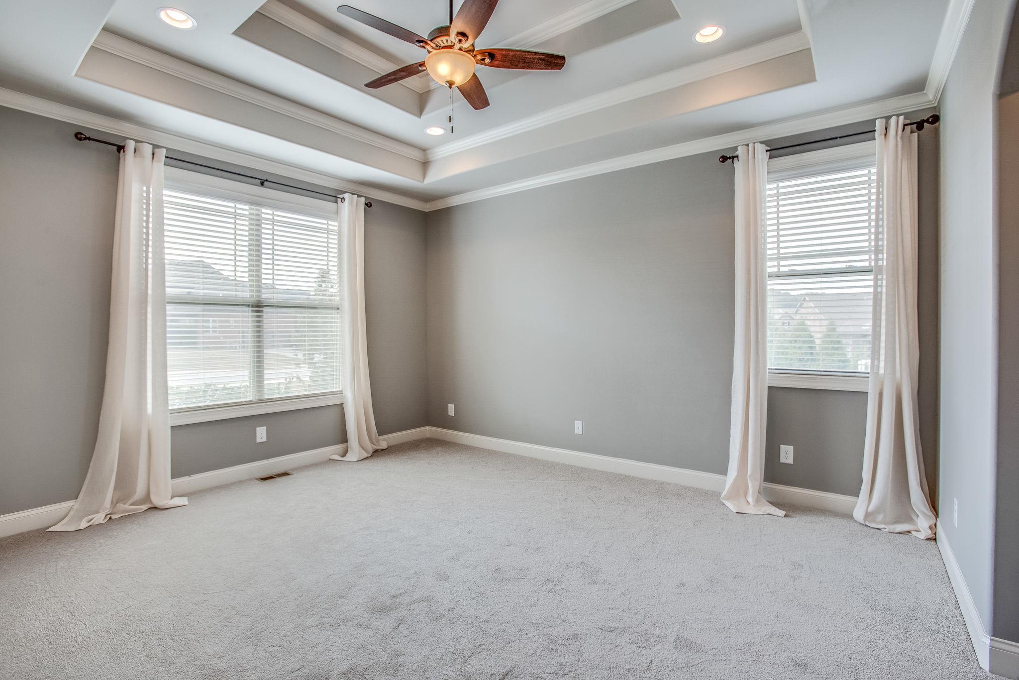 7026 Brindle Ridge Way Spring Hill, TN 37174 - Photo 9 of 23 Master bedroom downstairs has trey ceilings.
