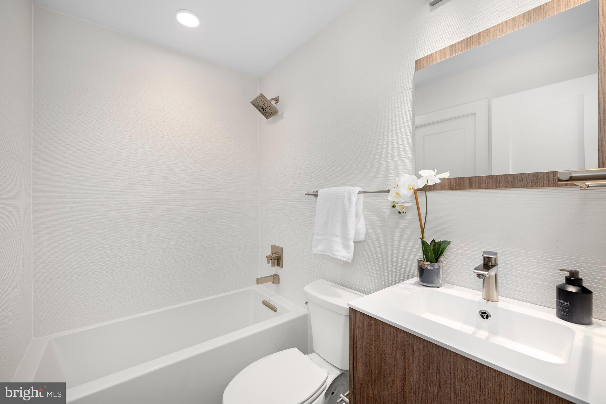 1515 K Street Southeast, Unit 3 Washington, DC 20003 - Photo 14 of 22 a bathroom with a sink mirror toilet and bathtub
