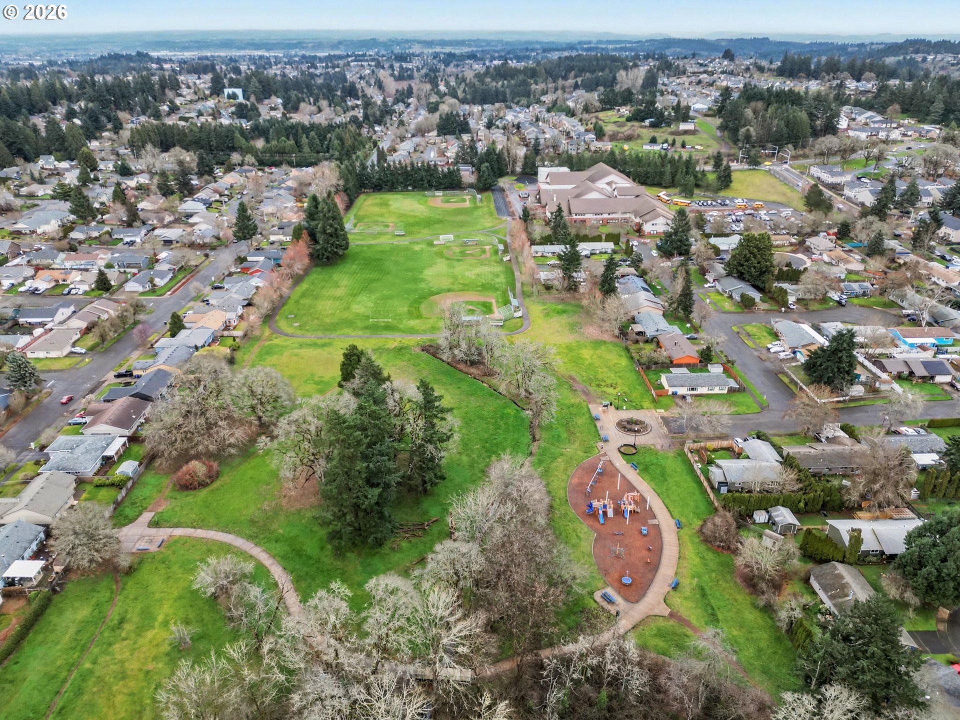 5520 Crossler Meadow Loop South Salem, OR 97306 - Photo 33 of 40 an aerial view of residential houses with outdoor space