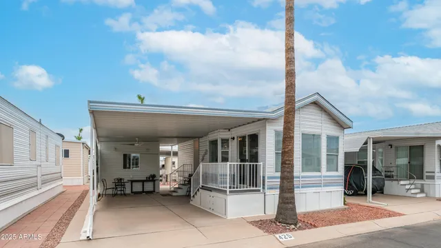 a view of a house with a large windows