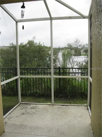 a view of a glass door