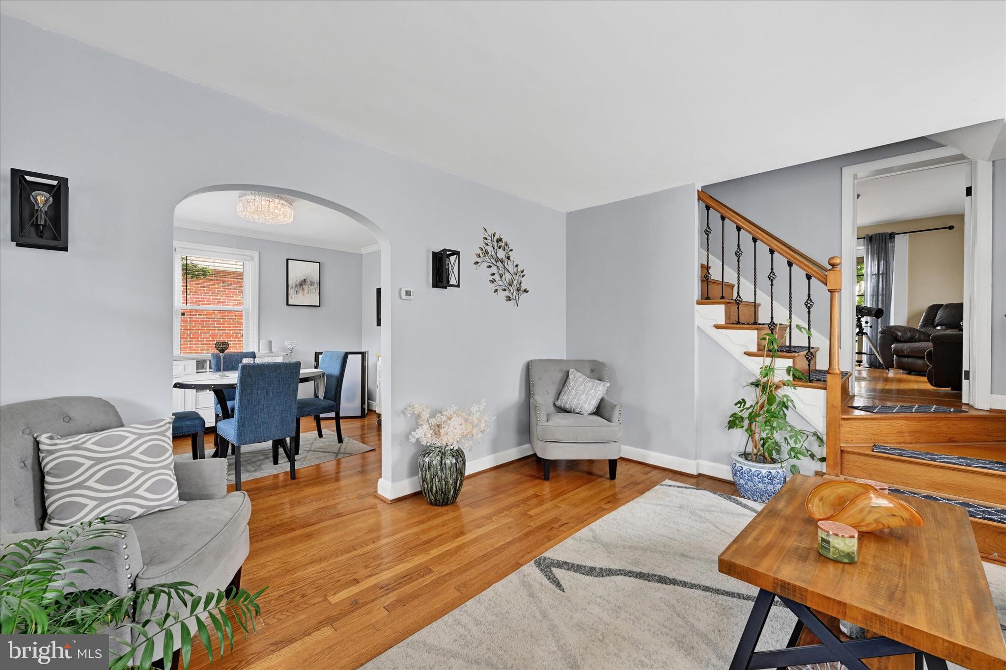619 Warwick Road Baltimore, MD 21229 - Photo 5 of 41 a living room with furniture and wooden floor