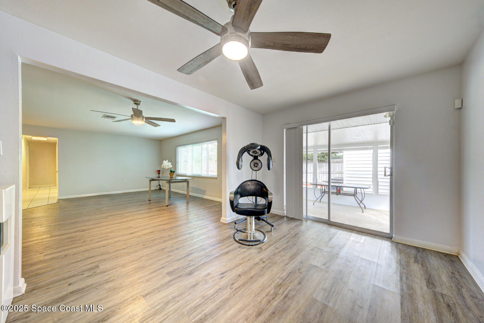 375 Cyprus Drive Cocoa Beach, FL 32931 - Photo 16 of 38 flex space with slider to porch
