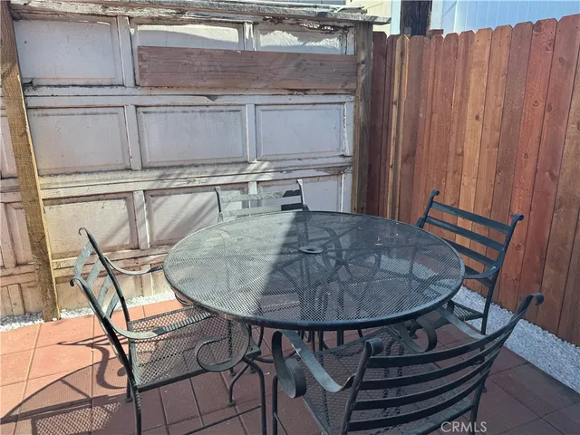 a table and chairs in a room
