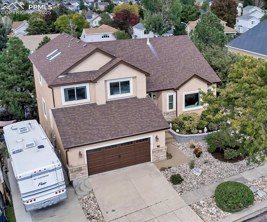 7120 Highcroft Drive Colorado Springs, CO 80922 - Photo 48 of 50 a aerial view of a house with a yard