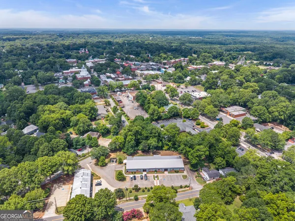 an aerial view of a city with lots of residential buildings