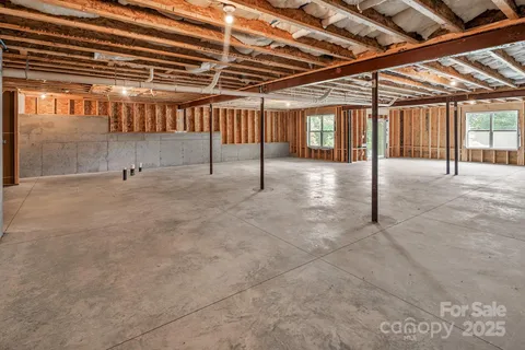 a view of a gym with wooden frame