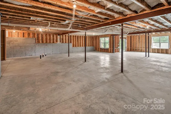 a view of a gym with wooden frame