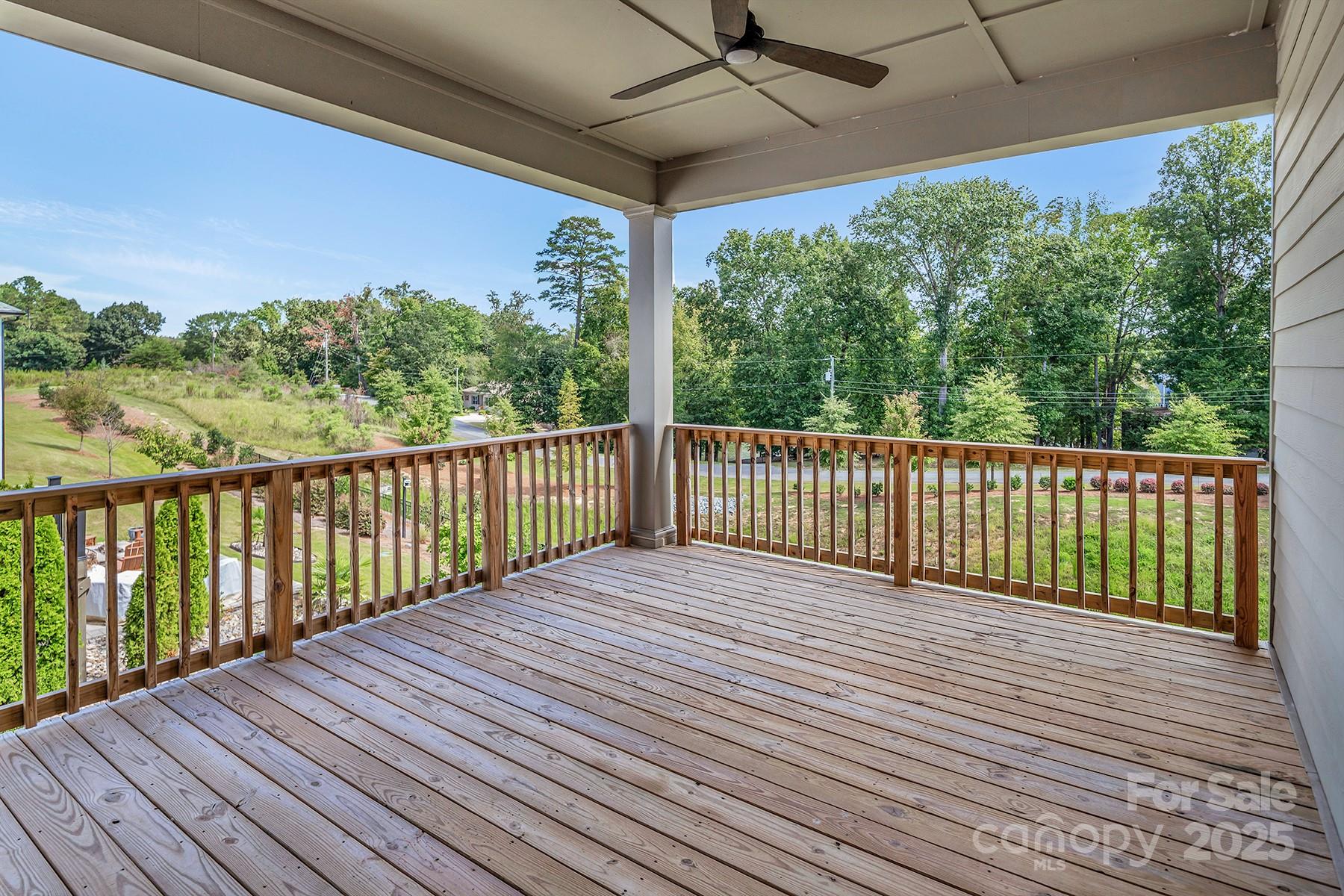 14008 Little Spring Court Charlotte, NC 28278 - Photo 37 of 44 a view of a balcony with wooden floor