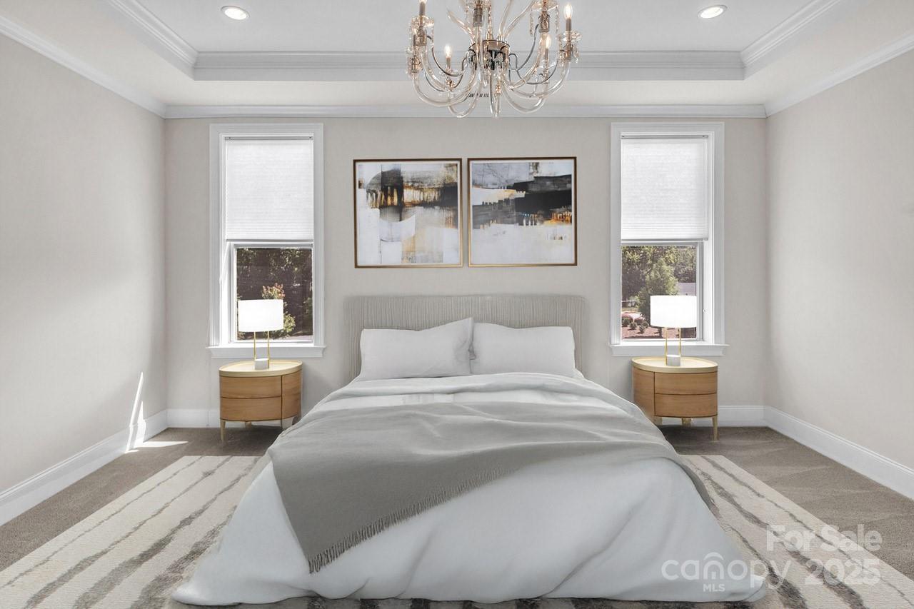 14008 Little Spring Court Charlotte, NC 28278 - Photo 7 of 44 a bedroom with a large bed and a window