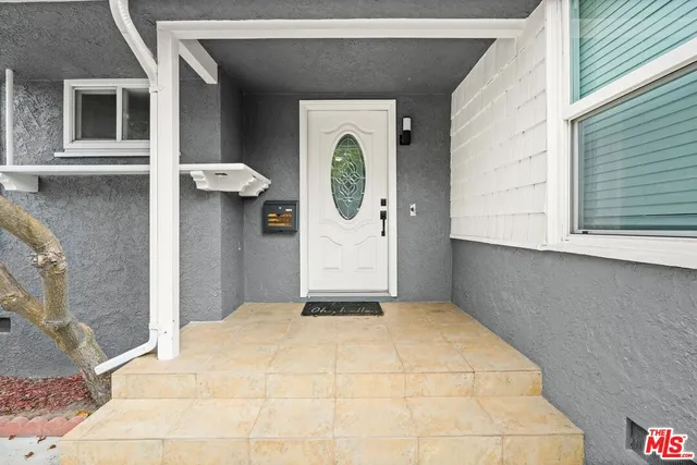 a view of a door of the house