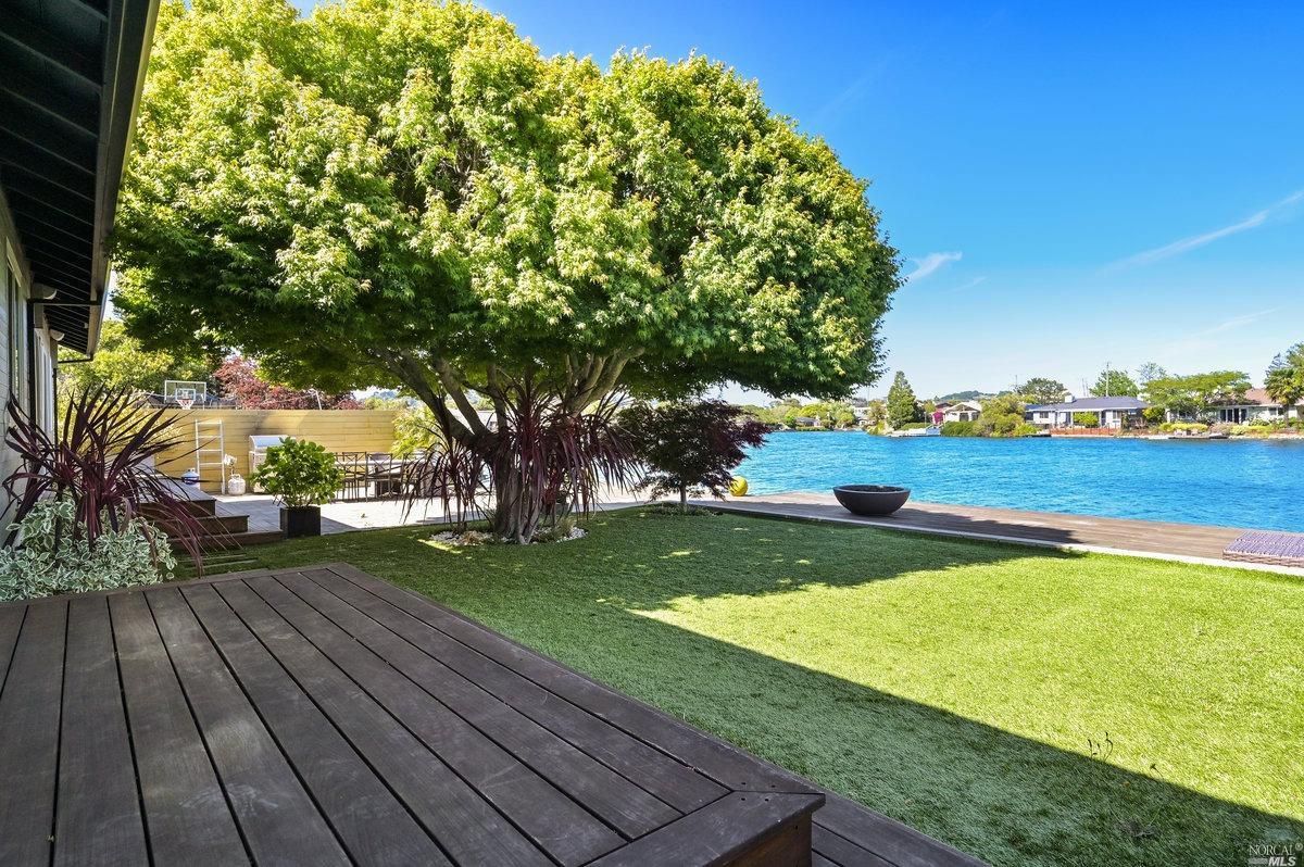 a view of a yard with an outdoor space