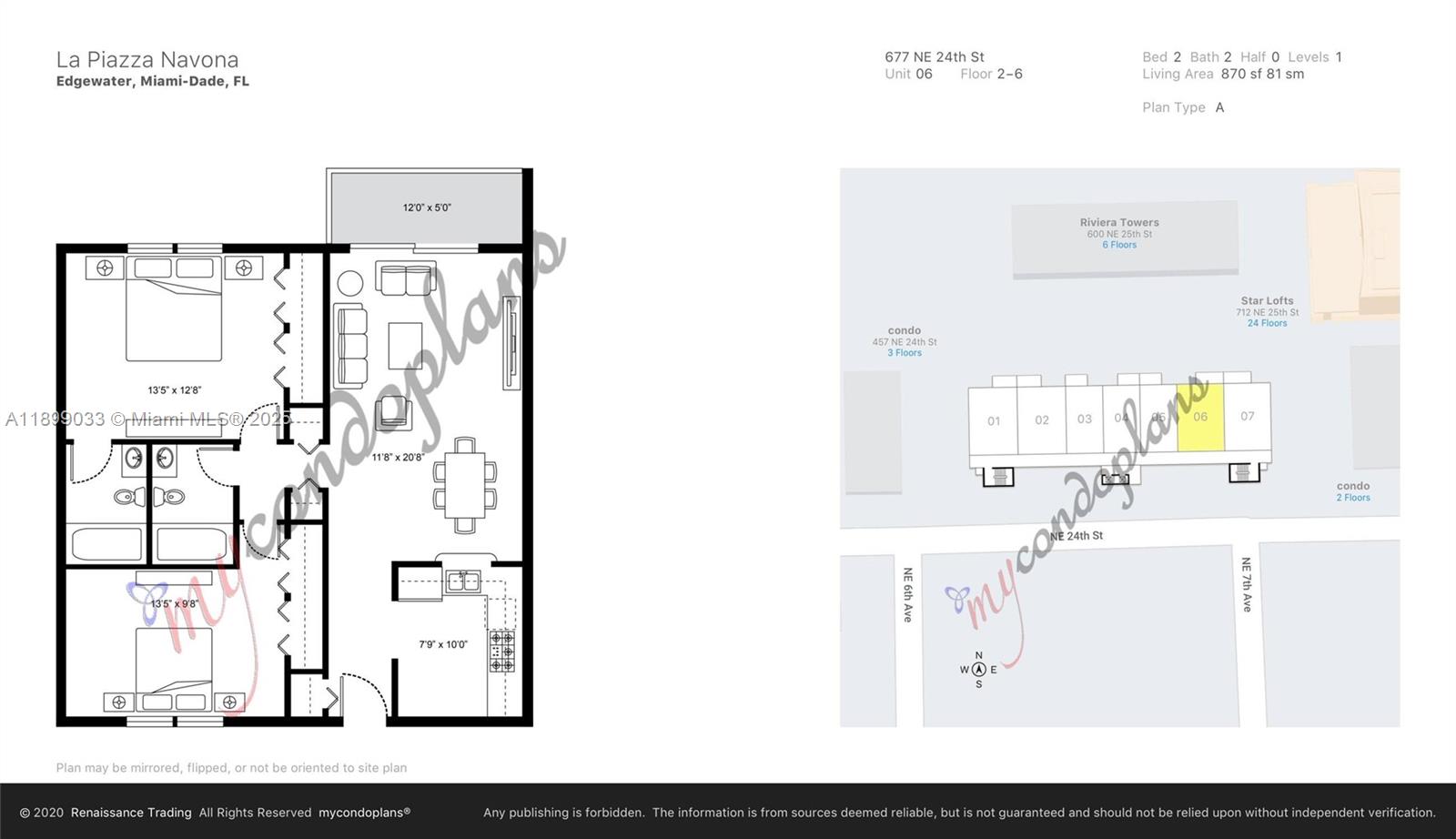 677 Northeast 24th Street, Unit 406 Miami, FL 33137 - Photo 15 of 15 a view of a floor plan