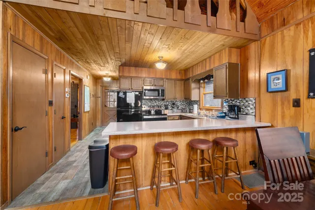 a dining table with chairs