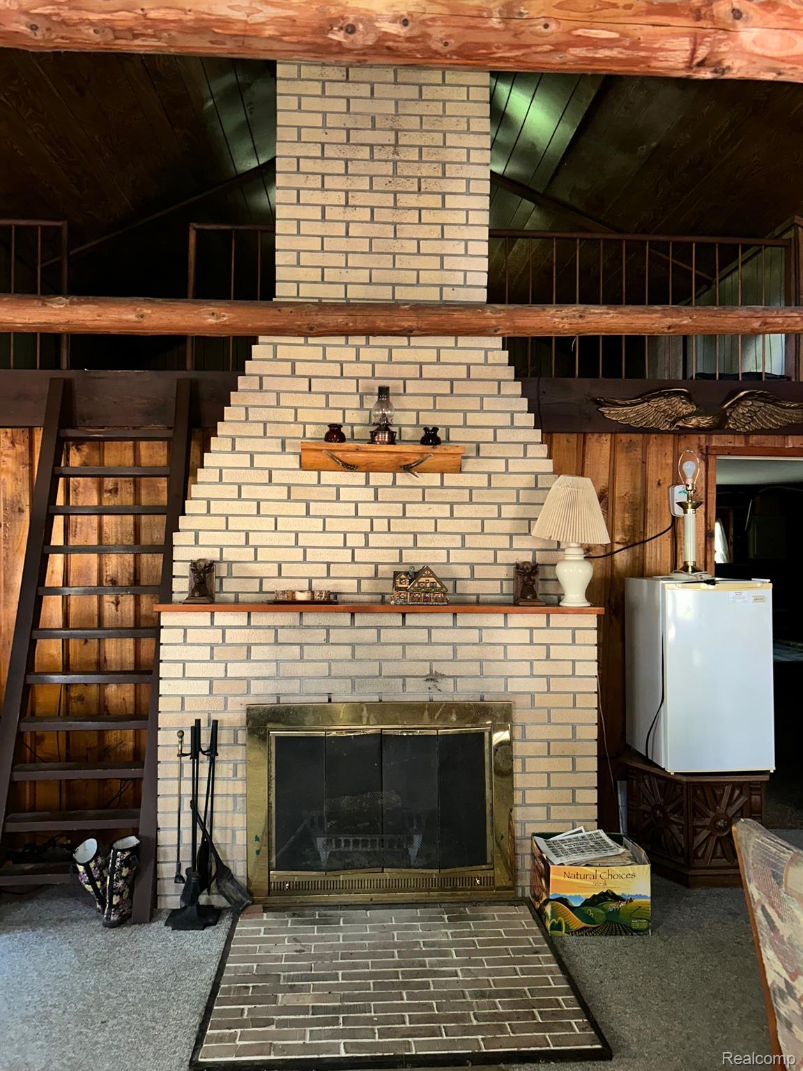 Fireplace Open to Loft