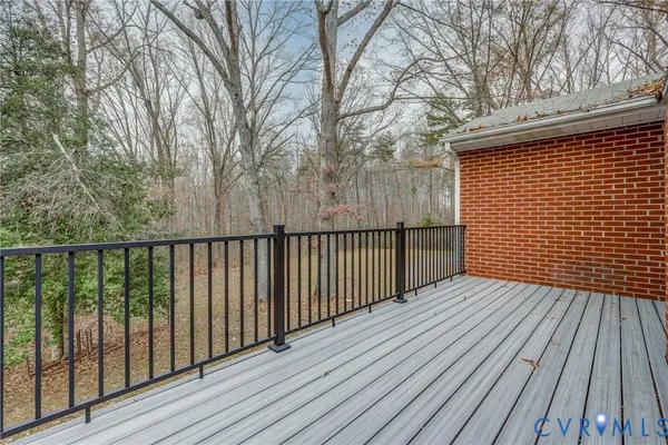 a view of wooden deck