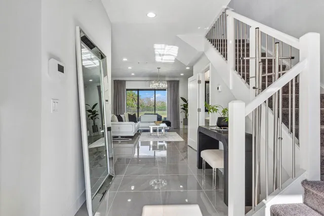 a view of entryway and livingroom
