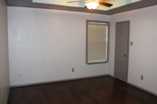 an empty room with a window