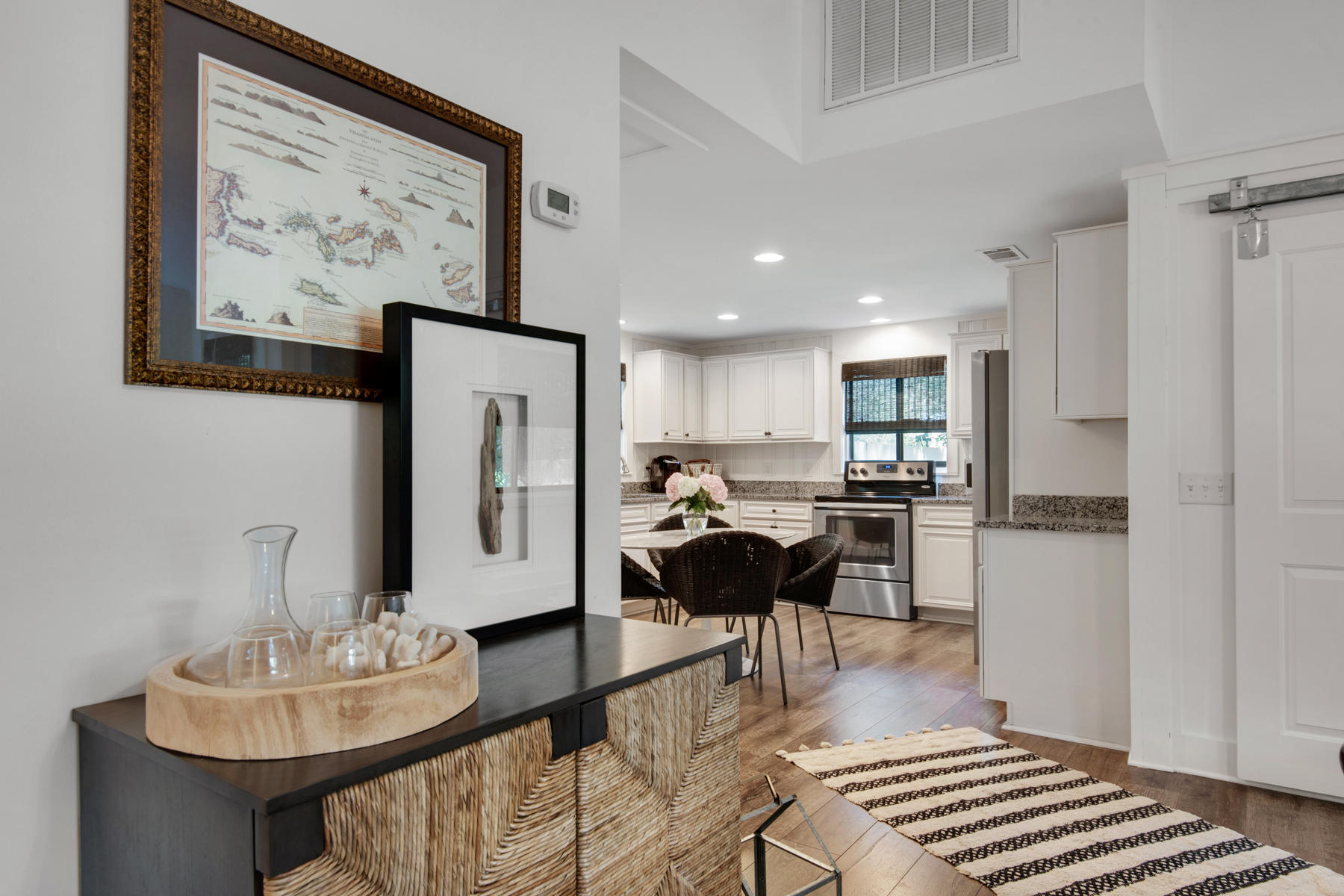 537 Ricker Avenue Santa Rosa Beach, FL 32459 - Photo 3 of 18 a living room with furniture and a dining table with kitchen