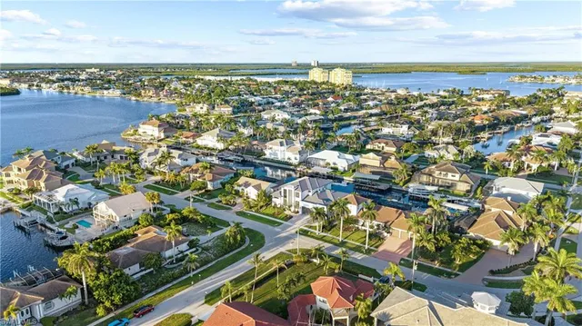 an aerial view of residential building with outdoor space