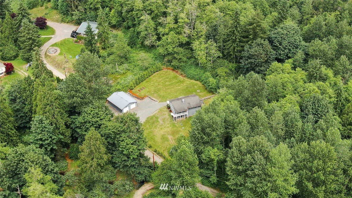 15519 OK Mill Road Snohomish, WA 98290 - Photo 32 of 32 an aerial view of a house with a yard
