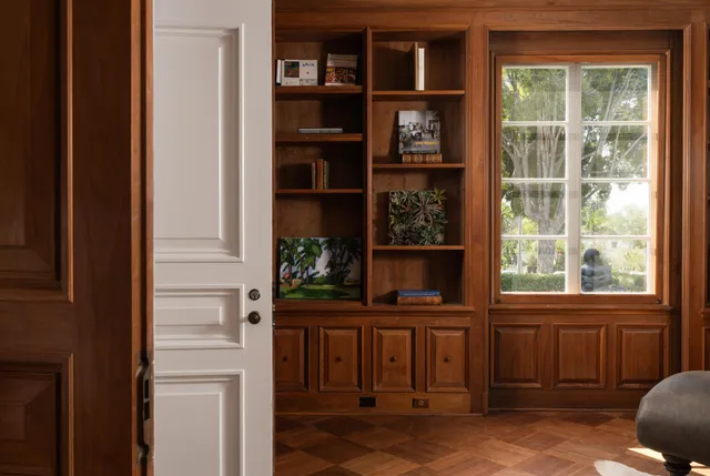a view of a window and cabinet