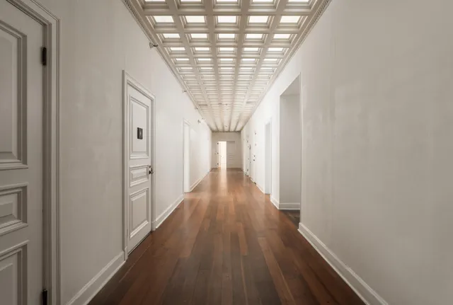 a view of entryway with wooden floor