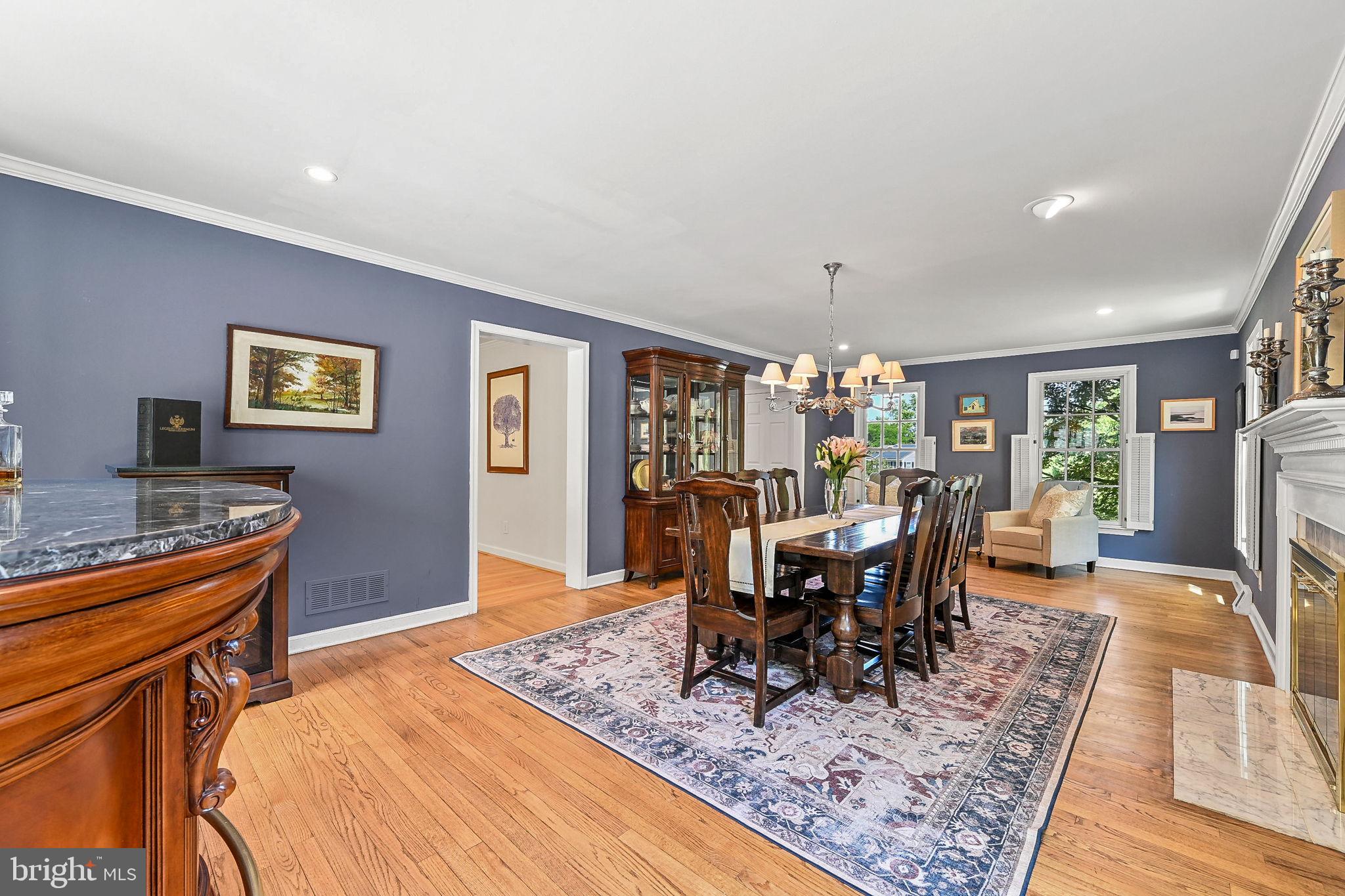 923 Copper Beech Lane Wayne, PA 19087 - Photo 9 of 45 Gas fireplace with wood mantle