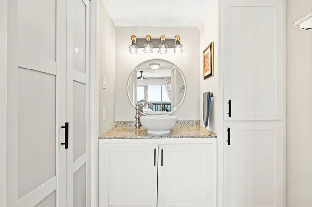 a view of a hallway with front door