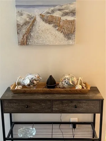 a close view of a dresser