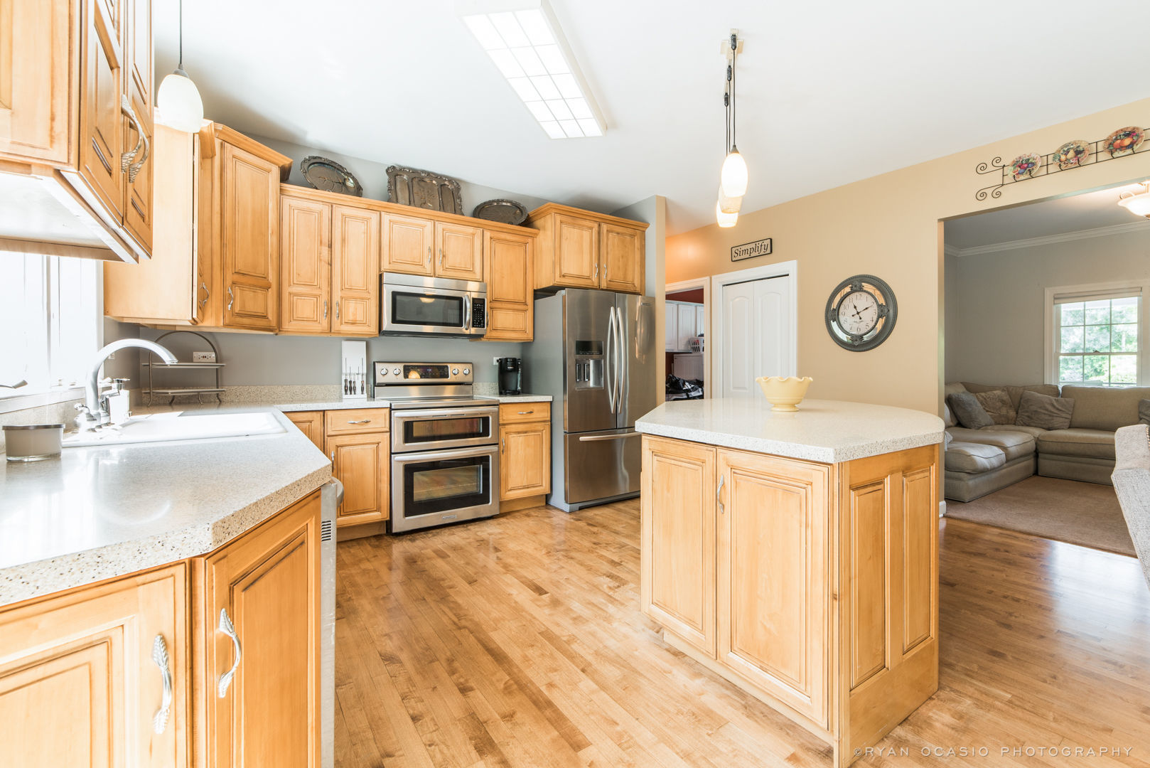 7N607 Stevens Road St. Charles, IL 60175 - Photo 17 of 37 a kitchen with granite countertop a stove a sink and a refrigerator